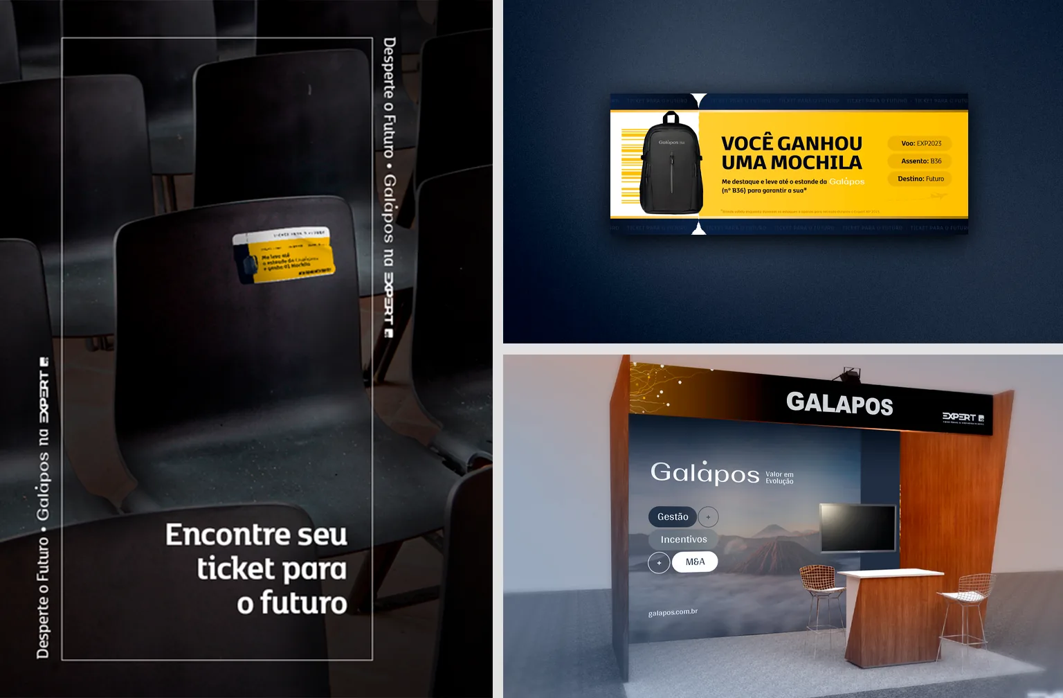 Conteúdos da Galápos veiculados durante e depois da Expert XP