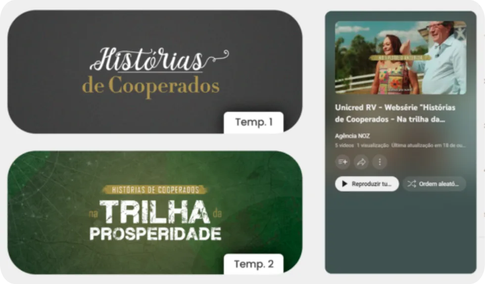Websérie Histórias de Cooperados: identidade das duas temporadas e a playlist no YouTube